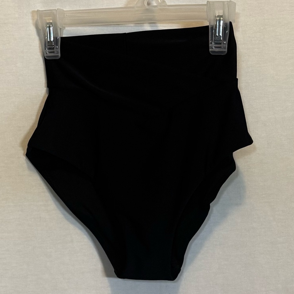 AA-161 Aerie NWT High Waisted Full Coverageโ Black Summer Swim Bikini Bottoms